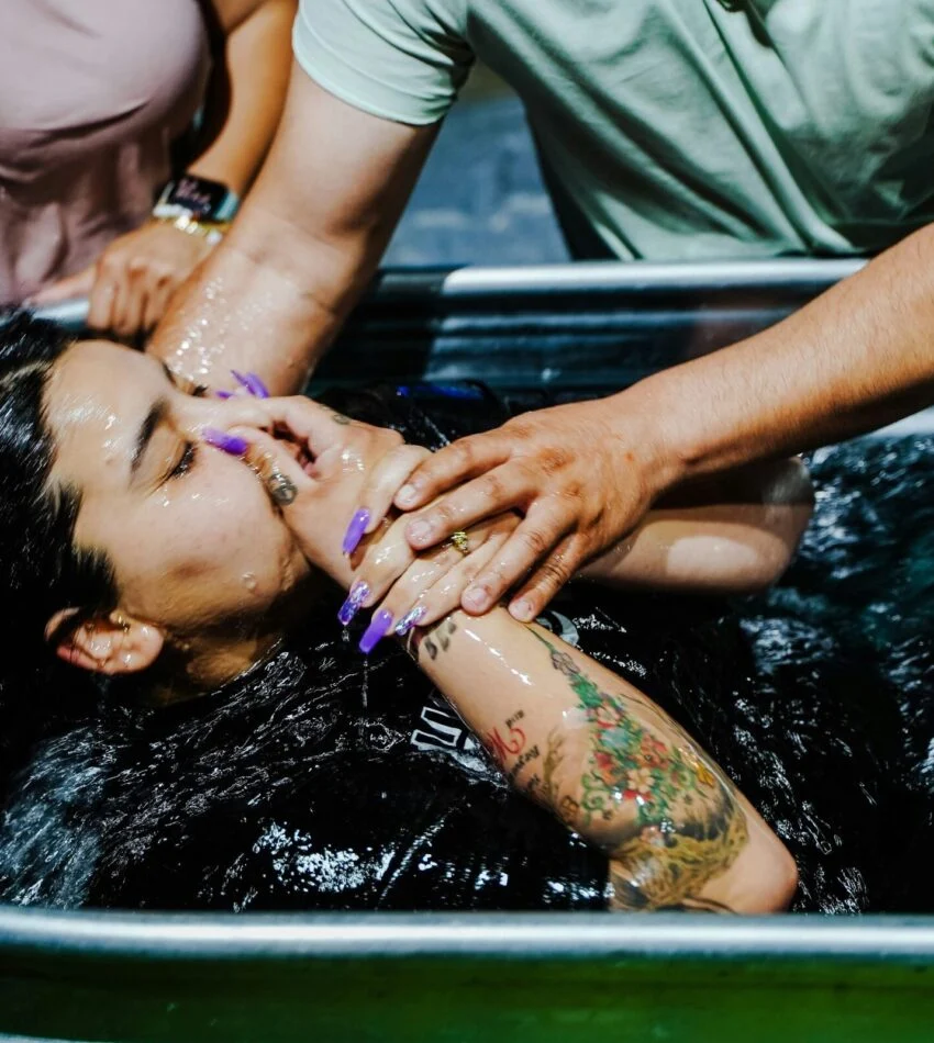A baptism celebration at Antioch Church